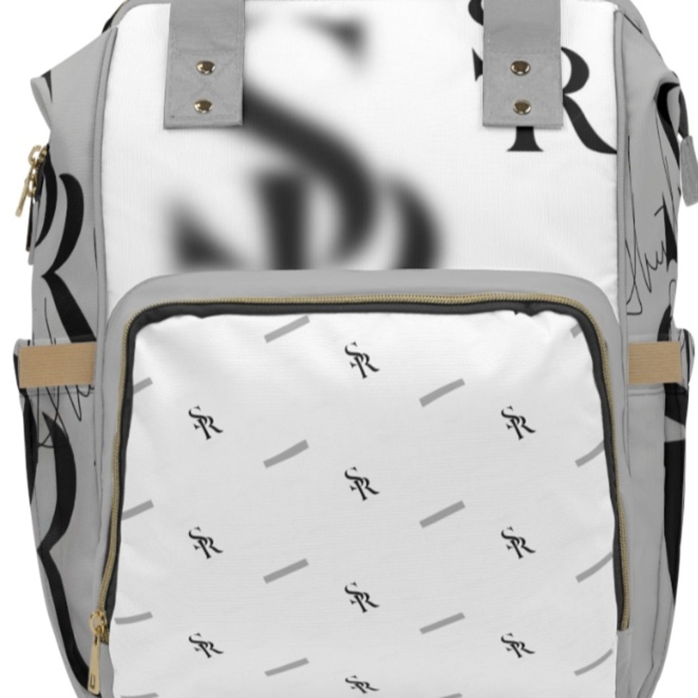 Stylish Gray and White Backpack